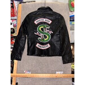 Riverdale South Side Serpents Faux Leather Jacket Black Hot Topic Women's Small